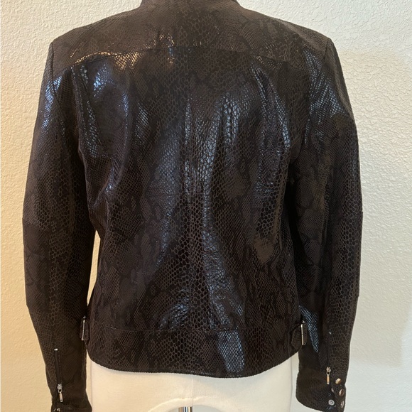 Rogue snake print leather jacket - Picture 2 of 7